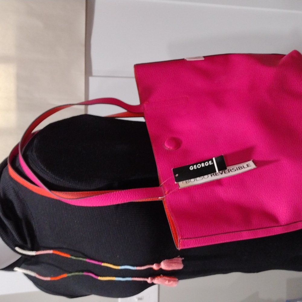 George pink and orange reversible tote. NWT